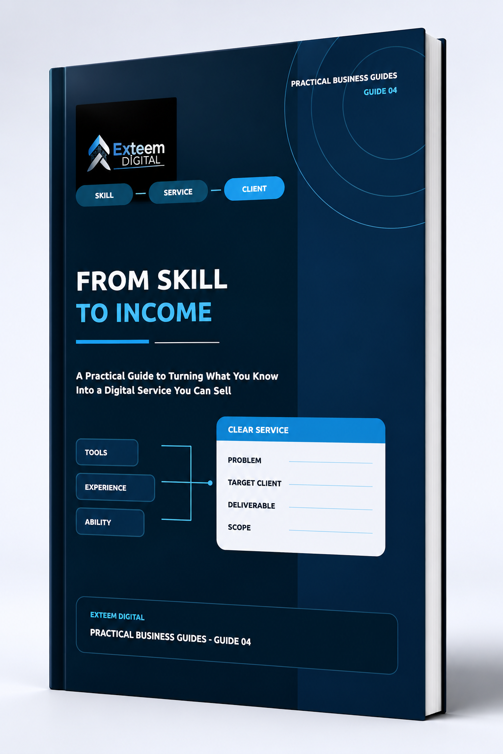 From Skill to Income — Guide 04 cover, EXTEEM DIGITAL Practical Business Guides